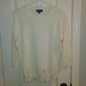 Modcloth Charter School Pullover Sweater in Cream